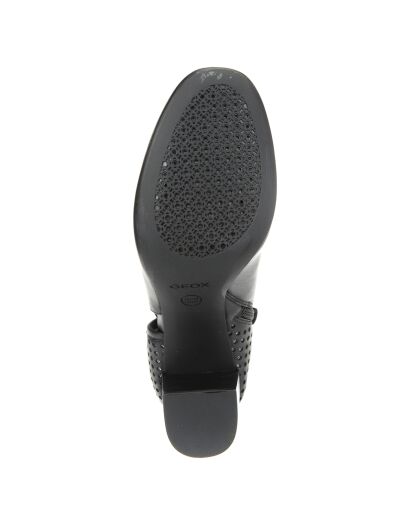 Low boots en Cuir Audalies Haut noires - Talon 9 cm